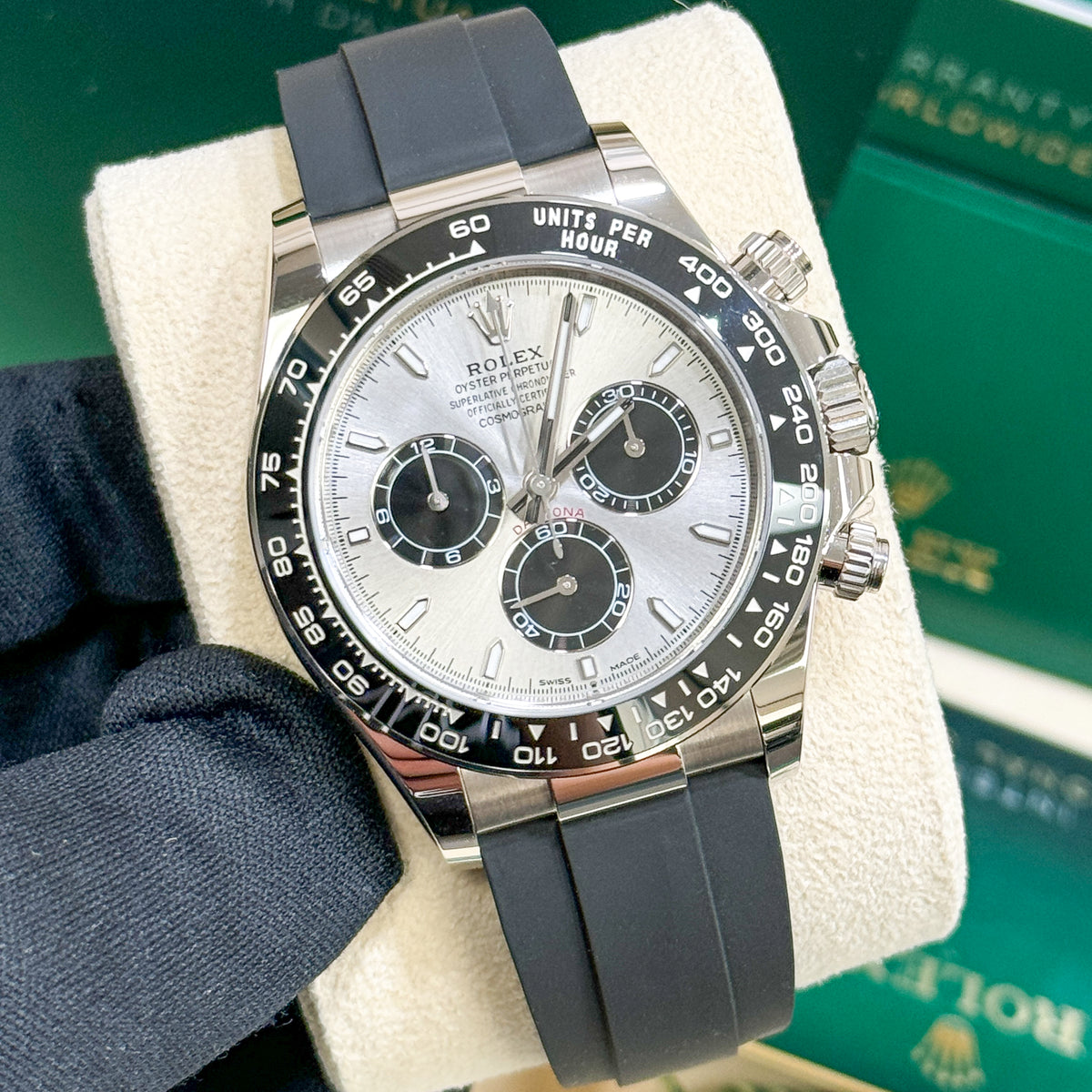 Rolex Daytona 126519LN Steel Ghost NEW 2024 White Gold Oysterflex 40 m BDHD