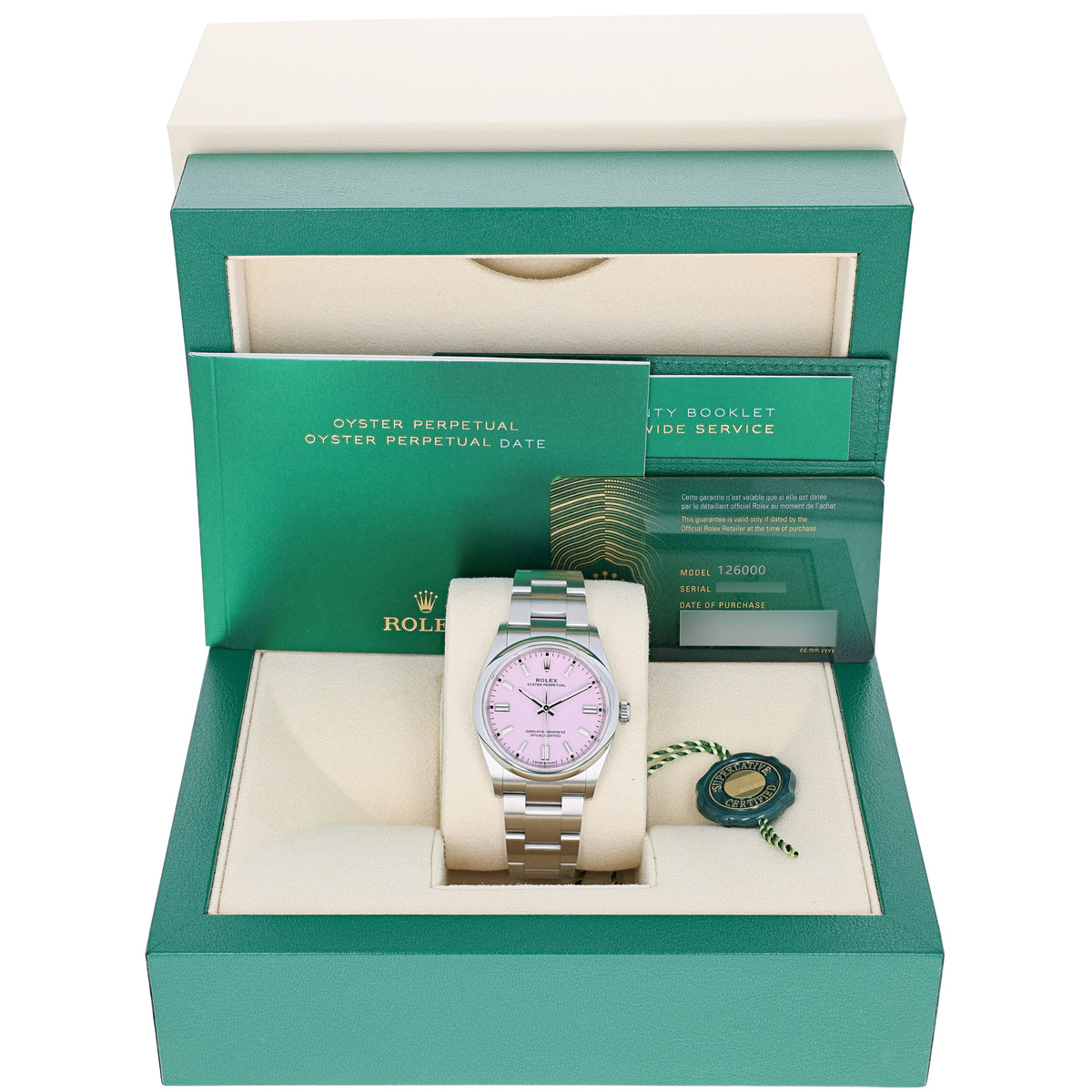Rolex Oyster Perpetual 36 mm 126000 NEW 2025 Candy Pink – BDHD