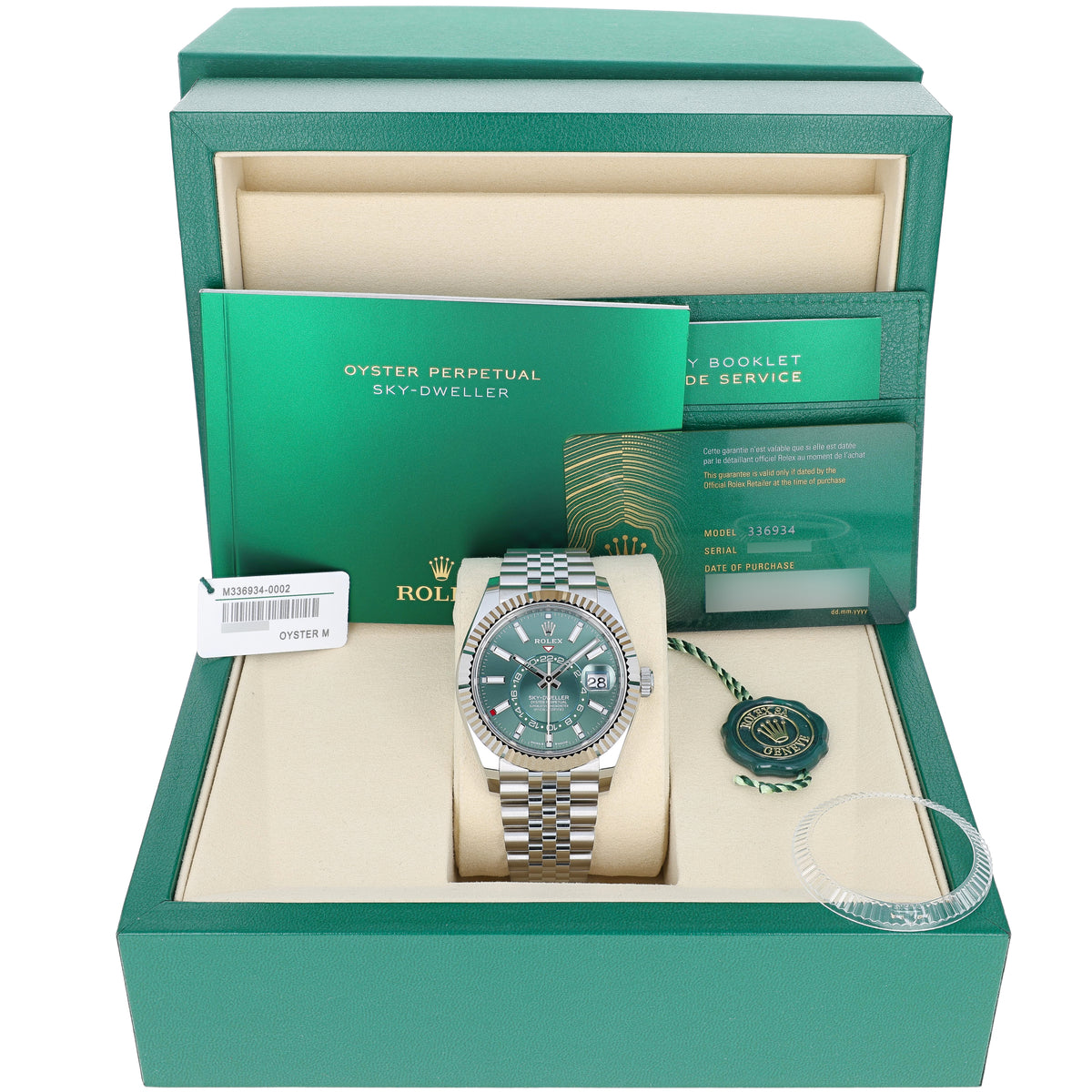 Rolex Sky-Dweller 336934 Green NEW 2025 OCTOBER Jubilee