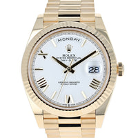 Rolex Day-Date 40 mm 228238 White Roman NEW 2024 President Yellow Gold
