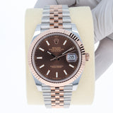 Rolex Datejust 41 mm 126331 Chocolate NEW 2024 Rose Gold & Steel