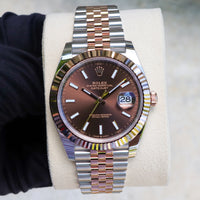 Rolex Datejust 41 mm 126331 Chocolate NEW 2024 Rose Gold & Steel