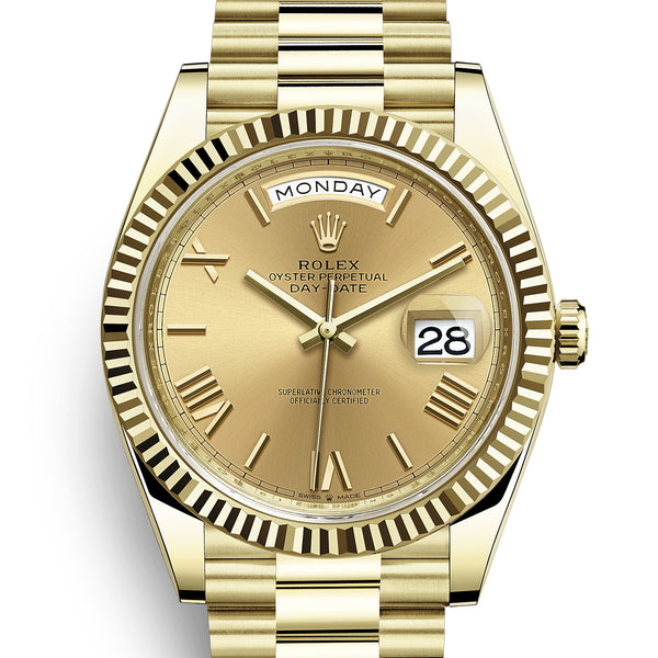 Rolex Day-Date 40 mm 228238 Champagne Roman NEW 2024 President Yellow Gold
