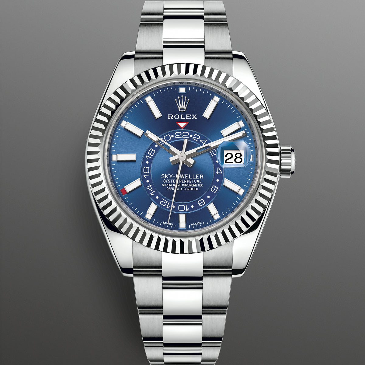 Rolex sky 2024 dweller blue face