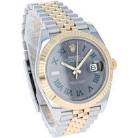 Rolex Datejust 41 mm 126333 Wimbledon NEW 2024 MAY Jubilee Slate Roman Gold & Steel