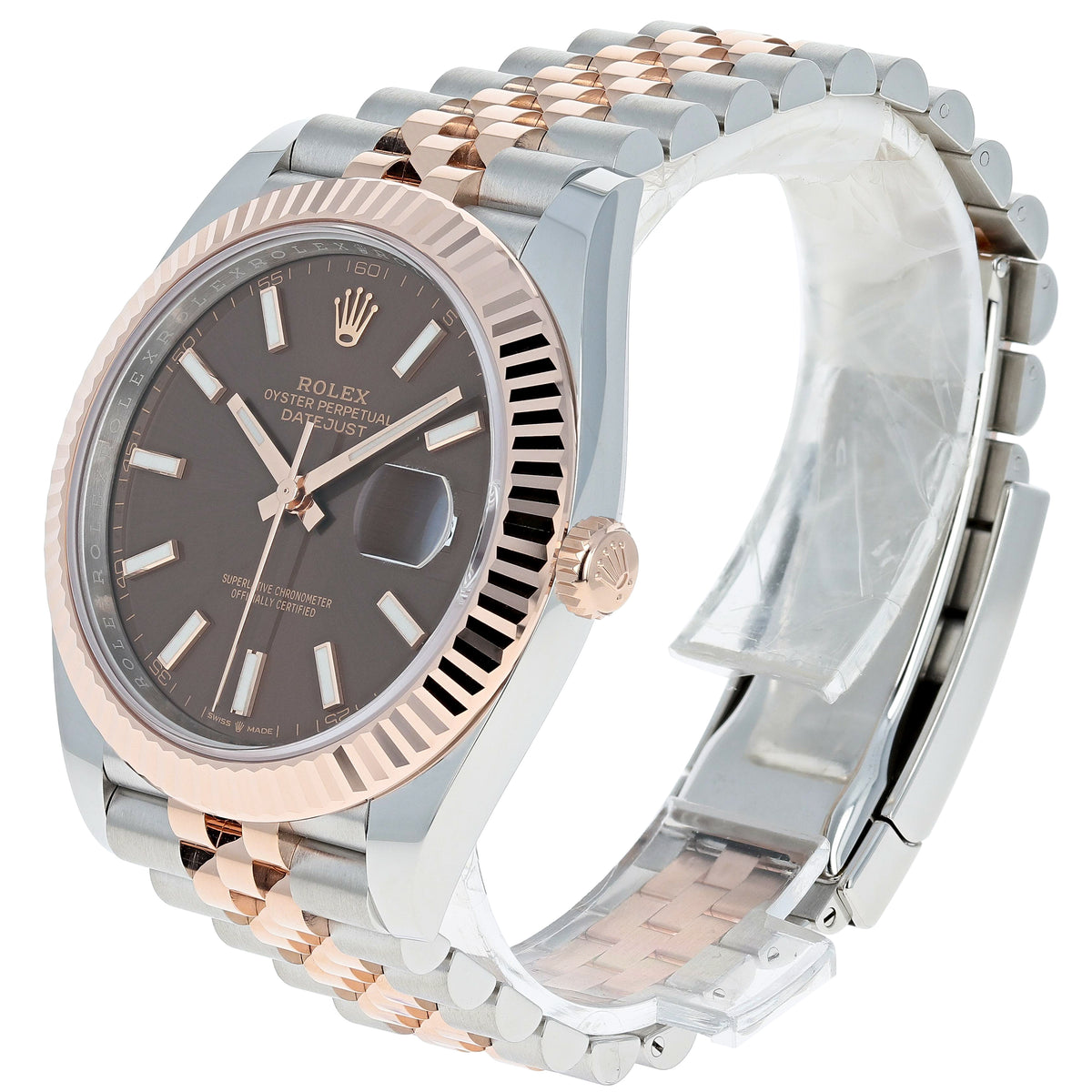 Rolex datejust 41 outlet rose gold chocolate