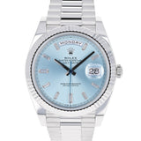 Rolex Day-Date 40 mm 228236 Ice Blue NEW 2026 MAY Baguette Diamonds Platinum President