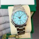 Rolex Oyster Perpetual 36 mm 126000 Turquoise NEW 2026 AUGUST STICKERS Tiffany Blue