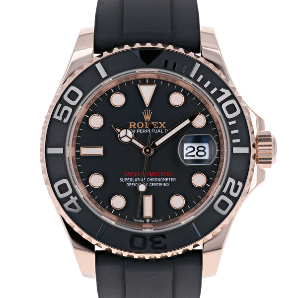 Rolex Yacht-Master 126655 Black NEW 2025 AUGUST Rose Gold Oysterflex 40 mm