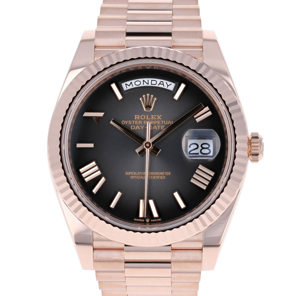 Rolex Day-Date 40 mm 228235 Slate Ombré NEW 2024 President Rose Gold