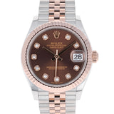 Rolex Datejust 31 mm 278271 Chocolate NEW 2025 JUNE Rose Gold & Steel Jubilee
