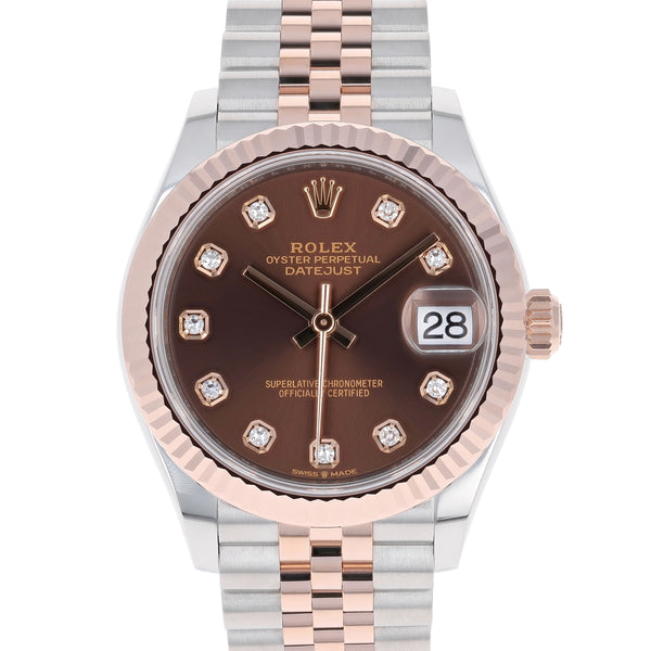 Rolex Datejust 31 mm 278271 Chocolate NEW 2025 JUNE Rose Gold & Steel Jubilee
