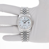 Rolex Datejust 36 mm 126234 Mother of Pearl NEW 2024 MOP White Diamonds Jubilee