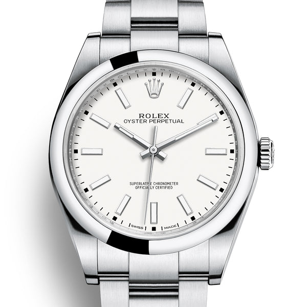 Rolex Oyster Perpetual 39 mm 114300 White Full Set