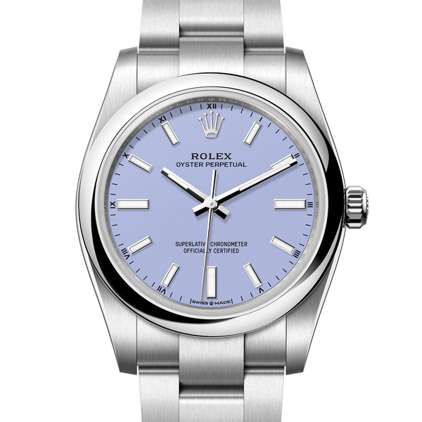 Rolex Oyster Perpetual 34 mm 124200 NEW 2025 Lavender