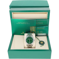 Rolex Oyster Perpetual 41 mm 124300 Green NEW 2025