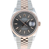 Rolex Datejust 36 mm 126231 Slate NEW 2026 Jubilee Rose Gold & Steel
