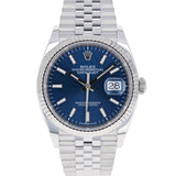 Rolex Datejust 36 mm 126234 Blue NEW 2025 DECEMBER Jubilee Steel