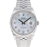 Rolex Datejust 36 mm 126234 Mother of Pearl NEW 2026 FEBRUARY MOP White Diamonds Jubilee