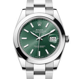 Rolex Datejust 41 mm 126300 Mint Green NEW 2026 Oyster Steel