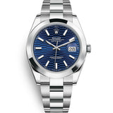 Rolex Datejust 41 mm 126300 Blue Fluted Motif Oyster Steel