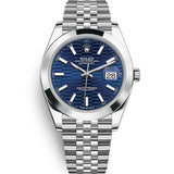 Rolex Datejust 41 mm 126300 Blue Fluted Motif Jubilee FULL SET