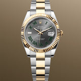 Rolex Datejust 41 mm 126333 Wimbledon NEW 2026 Slate Roman Oyster Gold & Steel