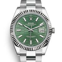 Rolex Datejust 41 mm 126334 Green Fluted UNWORN 2022 Oyster Steel