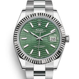 Rolex Datejust 41 mm 126334 Green Fluted Unworn 2022 DECEMBER Oyster Steel