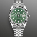 Rolex Datejust 41 mm 126334 Green Fluted Jubilee Steel