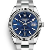 Rolex Datejust 41 mm 126334 Blue Fluted Oyster Steel