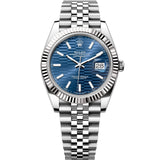 Rolex Datejust 41 mm 126334 Blue Fluted Jubilee Steel