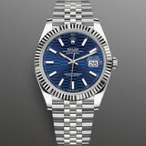 Rolex Datejust 41 mm 126334 Blue Fluted Jubilee Steel