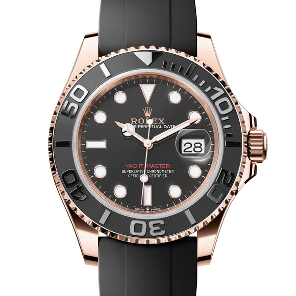 Rolex Yacht-Master 126655 Black NEW 2025 AUGUST Rose Gold Oysterflex 40 mm