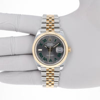 Rolex Datejust 41 mm 126333 Wimbledon NEW 2024 Jubilee Slate Roman Gold & Steel