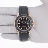 Rolex Yacht-Master 126655 Black NEW 2025 AUGUST Rose Gold Oysterflex 40 mm