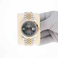 Rolex Datejust 41 mm 126333 Wimbledon NEW 2024 Jubilee Slate Roman Gold & Steel