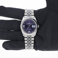 Rolex Datejust 36 mm 126234 Aubergine NEW 2024 VI IX Diamonds Jubilee