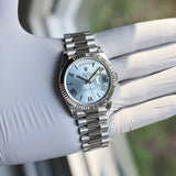 Rolex Day-Date 228236 Ice Blue Roman NEW 2025 AUGUST President Platinum 40 mm