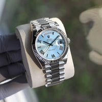 Rolex Day-Date 228236 Ice Blue Roman NEW 2025 AUGUST President Platinum 40 mm
