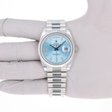 Rolex Day-Date 40 mm 228236 Ice Blue NEW 2026 MAY Baguette Diamonds Platinum President