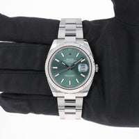 Rolex Datejust 41 mm 126334 Mint Green NEW 2024 SEPTEMBER Oyster Steel