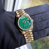 Rolex Day-Date 40 mm 228238 Green NEW 2026 President Yellow Gold