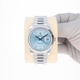 Rolex Day-Date 40 mm 228236 Ice Blue NEW 2026 MAY Baguette Diamonds Platinum President