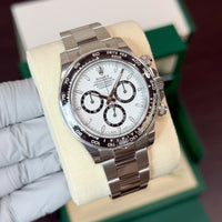 Rolex Daytona 126500LN White NEW STICKERS 2025 JULY Panda Oyster Steel 40 mm