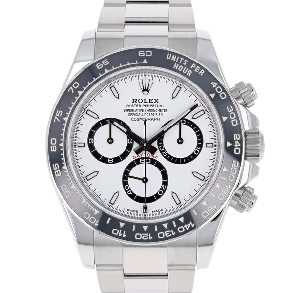 Rolex Daytona 126500LN White NEW STICKERS 2025 JULY Panda Oyster Steel 40 mm