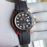 Rolex Yacht-Master 126655 Black NEW 2025 AUGUST Rose Gold Oysterflex 40 mm