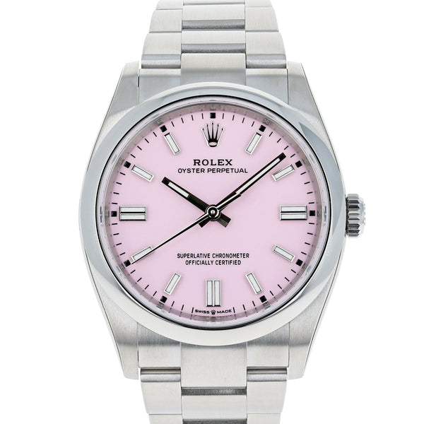 Rolex Oyster Perpetual 36 mm 126000 Candy Pink NEW 2024 STICKERS