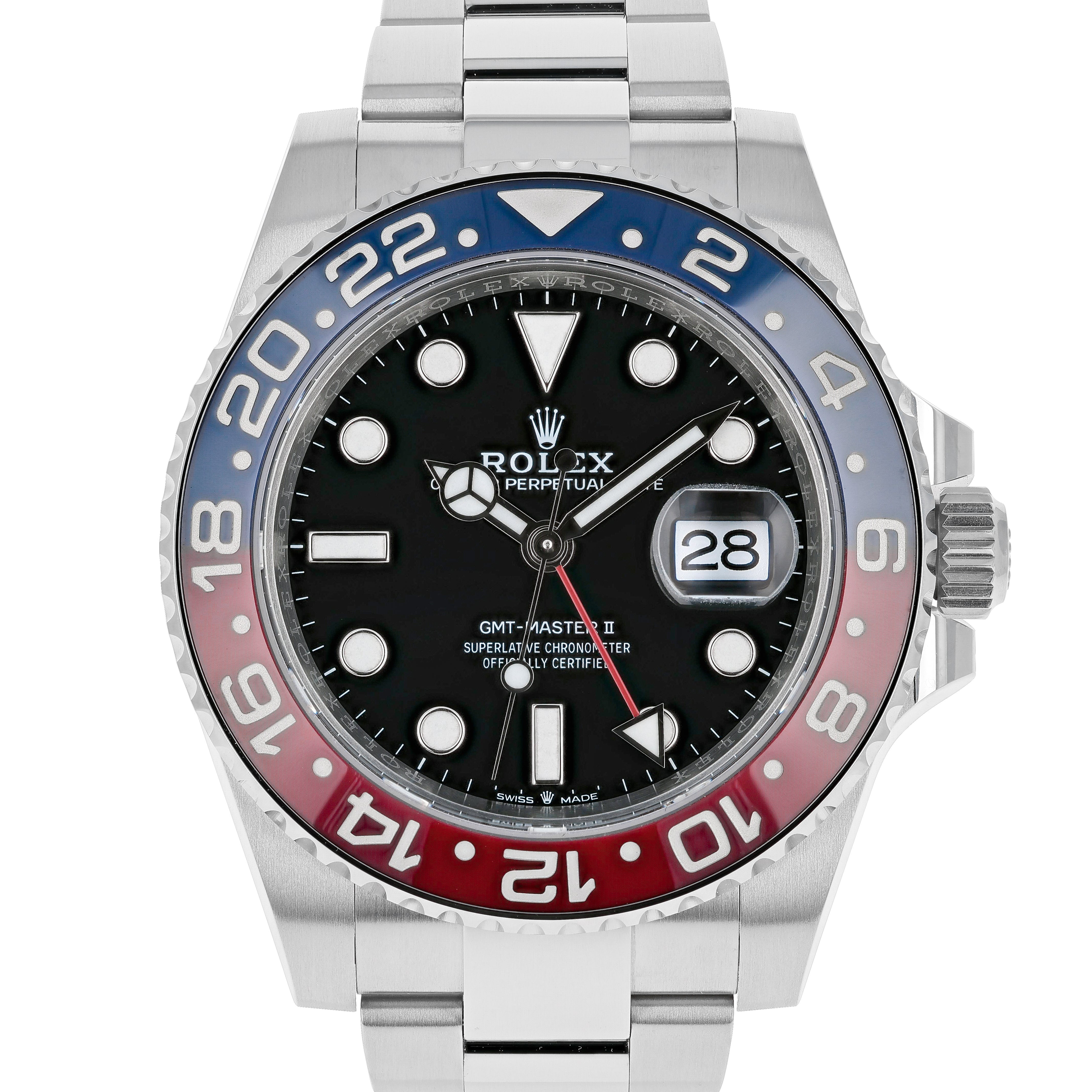 HELLOLUPO サイズ2 ROLEX 18K White Gold 40mm GMT Master II Pepsi 126719BLRO