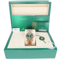 Rolex Day-Date 40 mm 228235 Olive Green NEW 2025 SEPTEMBER President Rose Gold